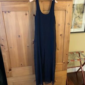 NWT Bailey 44 Womens Navy Silk Sheer Maxi - M